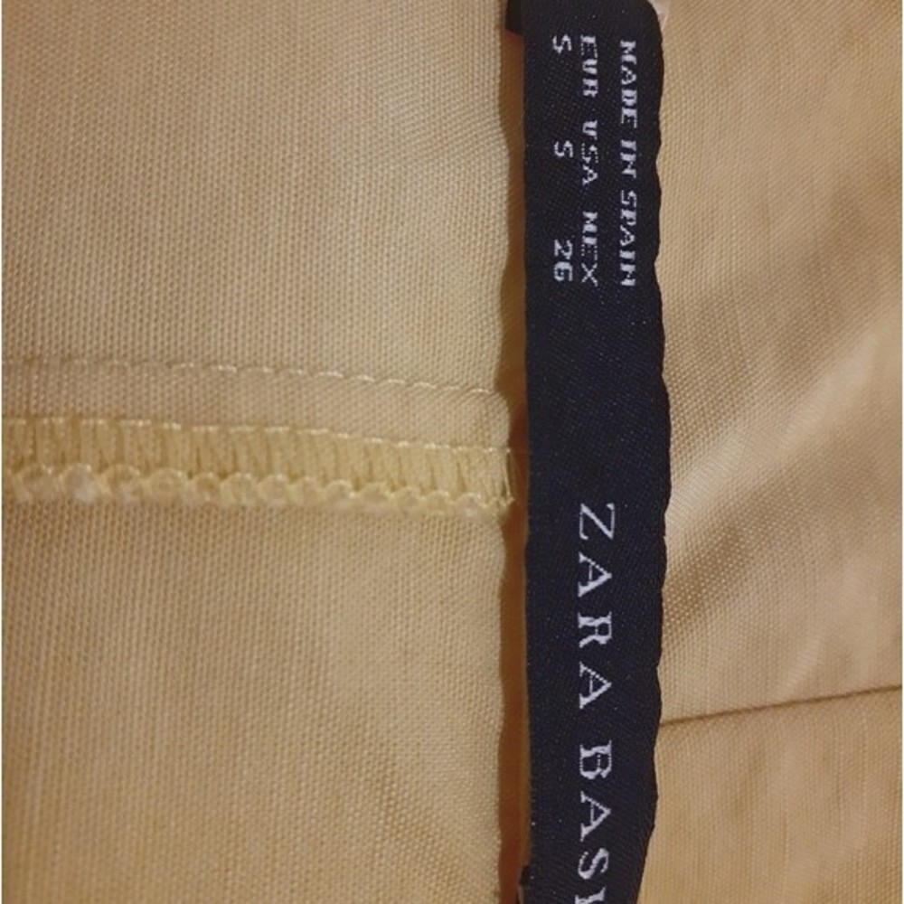 Zara Basic Yellow Shift Quarter Sleeves Dress Sma… - image 8